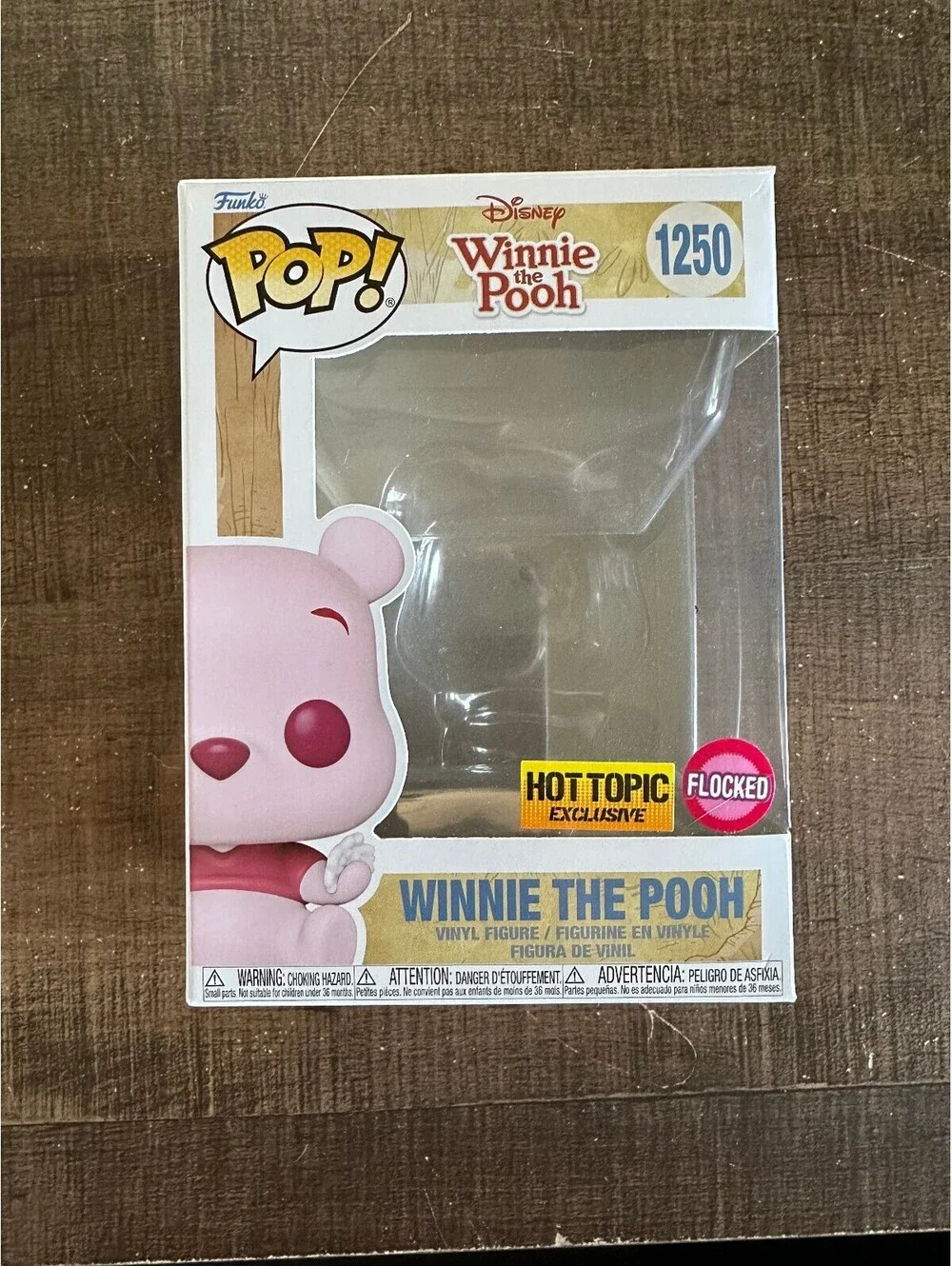 Hot Topic Exclusive Flocked Winnie The Pooh Funko Pop! Figure #1250 BOX ONLY